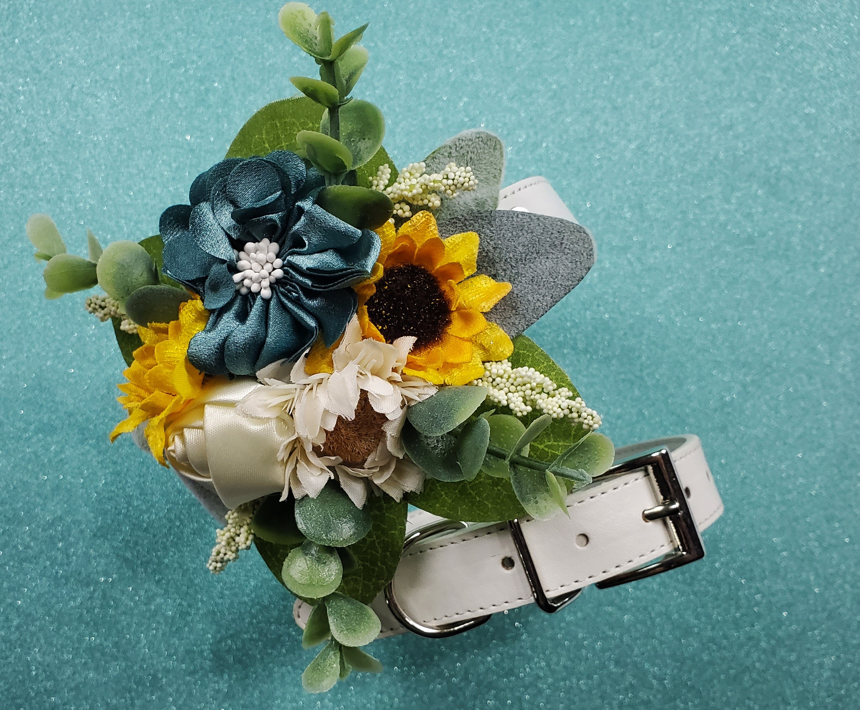 Sunflower Succulent Wedding Leash and Collar | The Toto | 8 Color Choices